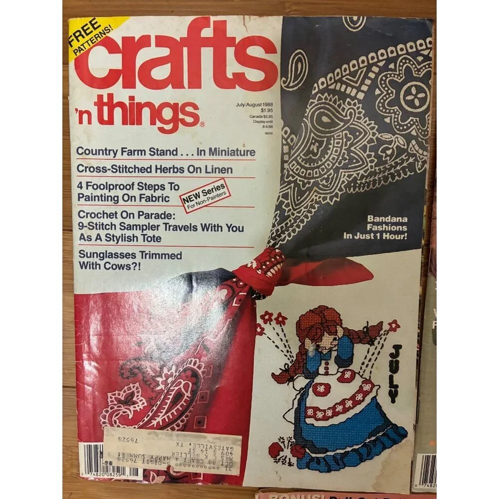 VTG Crafts n Things Magazine Bundle 3 Issues 1988-91 Crafts DIY Y2K 90s 80s